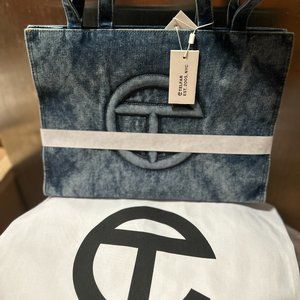 Telfar Medium Denim Shopper - Blue